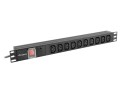 Listwa zasilająca Lanberg PDU-10I-0200-IEC-BK (10 gniazd w standardzie IEC320; 10 A; 2m; kolor czarny) - 1049904