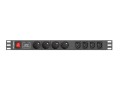 Listwa zasilająca Lanberg  PDU-04E04I-0200-BK (2m; kolor czarny) - 1049882