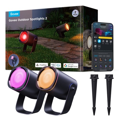 Govee H7093 RGBICWW Oświetlenie LED zewnętrzne, 750lm, 2.4GHz Wi-Fi + Bluetooth - 2747885