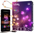 Twinkly Candies – 200 Lampki w kształcie serc RGB LEDs, zielony przewód, USB-C (OUTLET) - 2160741