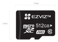 Atminties kortele Micro SD EZVIZ CS-CMT-CARDT512G-D, 512GB, 10 kl., iki 95MB/s, TLC, HM - 2886068