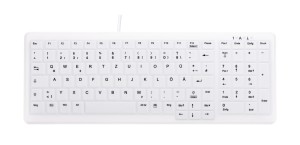 CHERRY AK-C7000 klawiatura Medyczna USB QWERTZ Niemiecki Biały