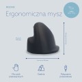 Ergonomiczna mysz R-Go Maus HE ergonomicznie praworęczna USB średnia czarna retail - 2898859