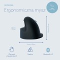 Ergonomiczna mysz R-Go Maus HE ergonomisch rechts Bluetooth mittel schwarz/sil retail - 2898897