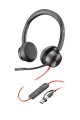 Zestaw słuchawkowy POLY Blackwire 8225 Stereo 8X225AA USB-C z certyfikatem Microsoft Teams + przejściówka USB-C/A - 2652400