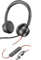 Zestaw słuchawkowy POLY Blackwire 8225 Stereo 8X225AA USB-C z certyfikatem Microsoft Teams + przejściówka USB-C/A - 2440089
