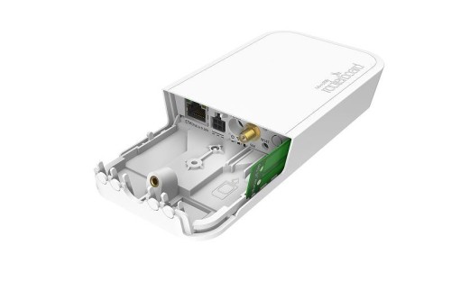 Router Mikrotik wAP LoRa8 kit - przepływność 300 Mbps, LAN 10/100 Mbps, zasilanie 9-30V, montaż na suficie, biała obudowa, antena wewn. i zewn., Atheros QCA9531 650 MHz, 16 MB Flash - 2899823