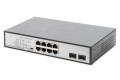 Digitus Przełącznik sieciowy niezarządzalny desktop 8x RJ45 Gb/s (w tym 6xPoE)+ 2x SFP, PoE++ max budżet 180W - 1912629