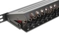 Panel krosowy high density 19'' 24x RJ45, LSA poziom, kat.6A, ekranowany, 0.5U, czarny, prowadnica kabli - 2901170