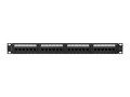 LANBERG PATCH PANEL 24 PORT 1U 19" KAT.6A UTP CZARNY PPUA-1024-B - 2411227