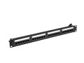 LANBERG PATCH PANEL 24 PORT 1U 19" KAT.6A UTP CZARNY PPUA-1024-B - 2901191