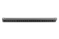 Panel krosowy high density 19'' 24x RJ45, LSA poziom, kat.6, ekranowany, 0.5U, czarny, prowadnica kabli - 2886631