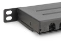 Panel krosowy high density 19'' 24x RJ45, LSA poziom, kat.6, ekranowany, 0.5U, czarny, prowadnica kabli - 2901194