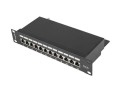 Patch panel Lanberg PPF6-9012-B (1U; 10"; kat. 6; FTP; 12xRJ-45) - 2263752