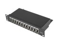 Patch panel Lanberg PPF6-9012-B (1U; 10"; kat. 6; FTP; 12xRJ-45) - 2901202