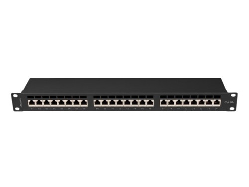 LANBERG PATCH PANEL 24 PORT 1U 19" KAT.6A FTP CZARNY PPSA-1024-B - 2176782