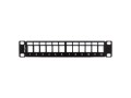 LANBERG PATCH PANEL PUSTY 12 PORT 1U 10" Z ORGANIZEREM DO MODUŁÓW KEYSTONE CZARNY PPKS-9112-B - 2901226