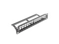 LANBERG PATCH PANEL PUSTY 12 PORT 1U 10" Z ORGANIZEREM DO MODUŁÓW KEYSTONE CZARNY PPKS-9112-B - 2901227