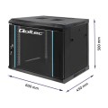 Szafa RACK 19" 9U 600 x 500 x 450 Czarna Wisząca - 2901256