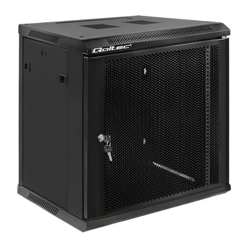 Qoltec Szafa RACK 19" | 12U | 600 x 635 x 450 | Perforowane drzwi | Wisząca - 2901260