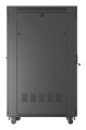 Szafa instalacyjna rack stojąca 19" 32U 600x1000 czarna drzwi przeszklone LCD Lanberg (flat pack) - 2901265