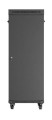 Szafa instalacyjna rack stojąca 19" 32U 600x1000 czarna drzwi przeszklone LCD Lanberg (flat pack) - 2901269