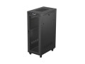 Szafa instalacyjna rack stojąca 19" 32U 600x1000 czarna drzwi perforowane LCD Lanberg (Flat Pack) - 2901326