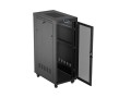 Szafa instalacyjna rack stojąca 19" 32U 600x1000 czarna drzwi perforowane LCD Lanberg (Flat Pack) - 2901330