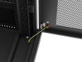 Szafa instalacyjna rack stojąca 19" 32U 600x1000 czarna drzwi perforowane LCD Lanberg (Flat Pack) - 2901337