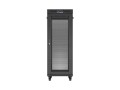 Szafa instalacyjna rack stojąca 19" 32U 600x1000 czarna drzwi perforowane LCD Lanberg (Flat Pack) - 2901329