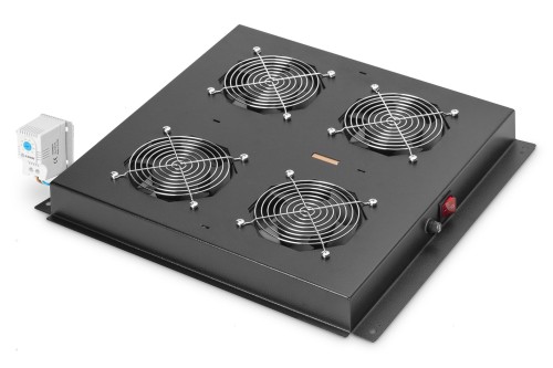 Wentylator dachowy do szafy serwerowej Digitus DN-19 FAN-4-B-N (do Unique & Varioflex-N i Dynamic Basic) - 2809638