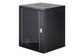 Szafa sieciowa wisząca DYNAmic 19" 16U rack 600x600, drzwi szyba, czarny, niedzielona, złożona, 60kg - 2879580