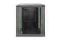 Szafa sieciowa wisząca DYNAmic 19" 16U rack 600x600, drzwi szyba, czarny, niedzielona, złożona, 60kg - 2765493