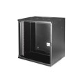 Szafa sieciowa wisząca 19" 12U, SOHO PRO 595 x 540 x 400 mm, drzwi szyba, czarny, niezłożona, 60kg - 2765546