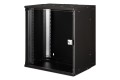 Szafa sieciowa wisząca 19" 12U, SOHO PRO 595 x 540 x 400 mm, drzwi szyba, czarny, niezłożona, 60kg - 2765537