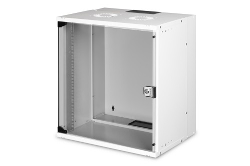 Szafa sieciowa wisząca 19" 12U, SOHO PRO 595 x 540 x 400 mm, drzwi szyba, szary, niezłożona, 60kg - 1930896