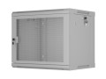 Szafa instalacyjna rack wisząca 19" 9U 600X450 szara drzwi perforowane Lanberg (flat pack) - 2901464