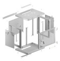 Szafa instalacyjna rack wisząca 19" 9U 600X450 szara drzwi perforowane Lanberg (flat pack) - 2901462