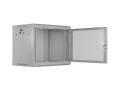 Szafa instalacyjna rack wisząca 19" 9U 600X450 szara drzwi perforowane Lanberg (flat pack) - 2901463