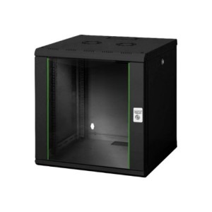 Digitus Szafa sieciowa wisząca Unique 19" 12U rack 600x600, drzwi szyba, czarny, niedzielona, złożona, 100kg