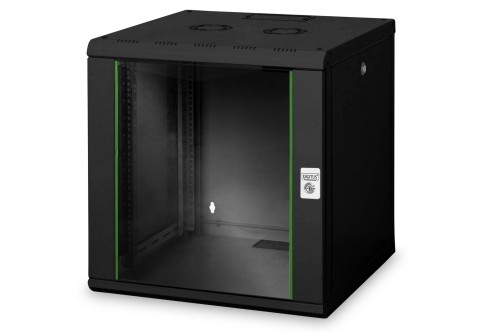 Digitus Szafa sieciowa wisząca Unique 19" 12U rack 600x600, drzwi szyba, czarny, niedzielona, złożona, 100kg - 2435714