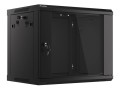 Lanberg szafa instalacyjna wisząca 19'' 9U 600x450mm czarna (drzwi szklane) - 2901523