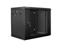 Lanberg szafa instalacyjna wisząca 19'' 9U 600x450mm czarna (drzwi szklane) - 1077005