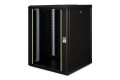 Szafa sieciowa wisząca Unique 19" 16U rack 600x600, drzwi szyba, czarny, niedzielona, złożona, 100kg - 2799289