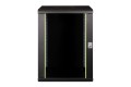Szafa sieciowa wisząca Unique 19" 16U rack 600x600, drzwi szyba, czarny, niedzielona, złożona, 100kg - 2839410