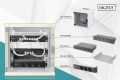 Zestaw sieciowy 10": szafa wisząca 6U, półka, listwa zasilająca, 8-port switch, panel kat.6, szary - 2820324