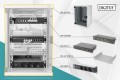 Zestaw sieciowy 10": szafa wisząca 9U, półka, listwa zasilająca, 8-port switch, panel kat.6, szary - 2820274