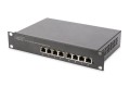Zestaw sieciowy 10": szafa wisząca 9U, półka, listwa zasilająca, 8-port switch, panel kat.6, szary - 2901556