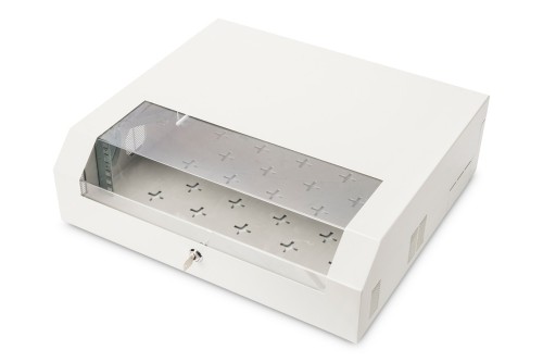 Szafa wisząca NWS 19" Slim Line 3HE rotierbar, 2HE fix, 145x500x475 mm, kolor szary (RAL 7035) - 2809716