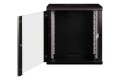 Szafa sieciowa wisząca Unique 19" 12U rack 600x450, drzwi szyba, czarny, niedzielona, złożona, 100kg - 2886710